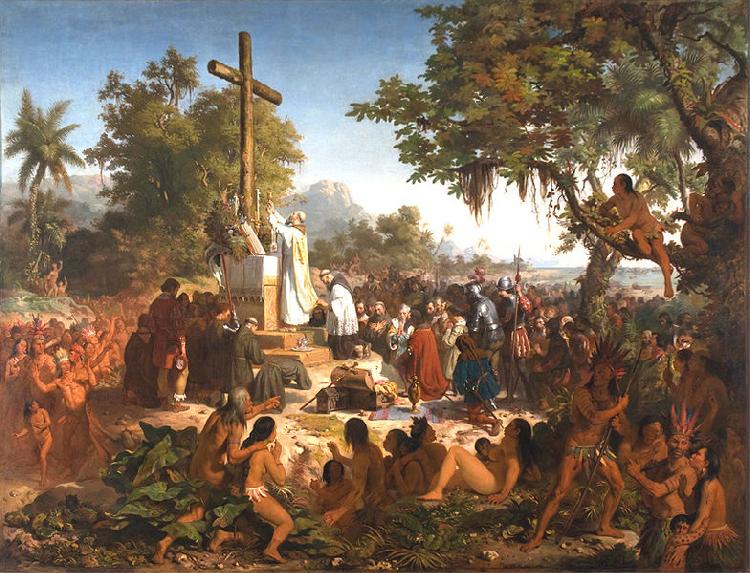 Victor Meirelles The first Mass in Brazil oil painting image